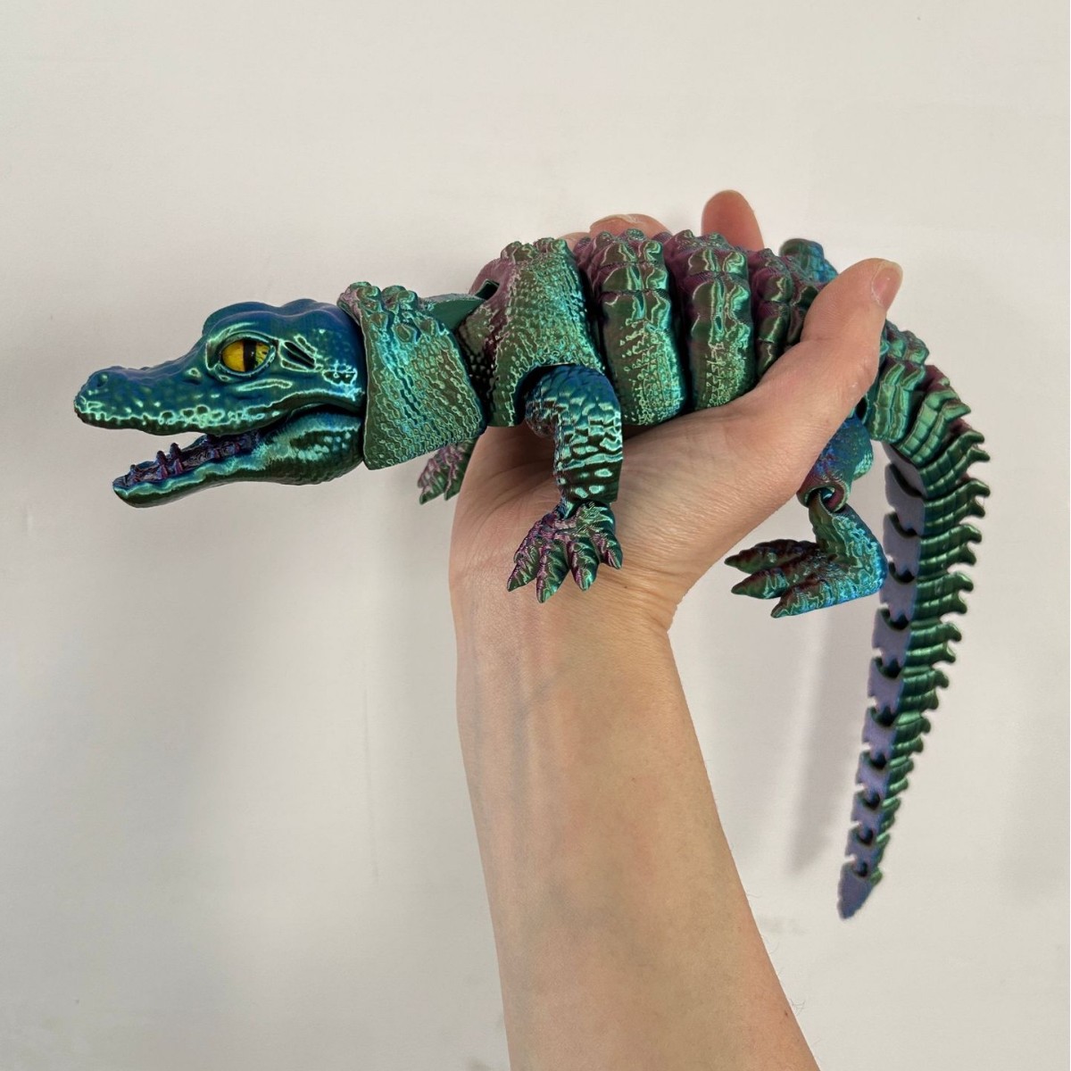 3D Printing Gif - Crocodile imprimé en 3D avec bouche