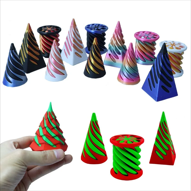 3D Printing Technology - Jouet Cône en Spirale Imprimé en