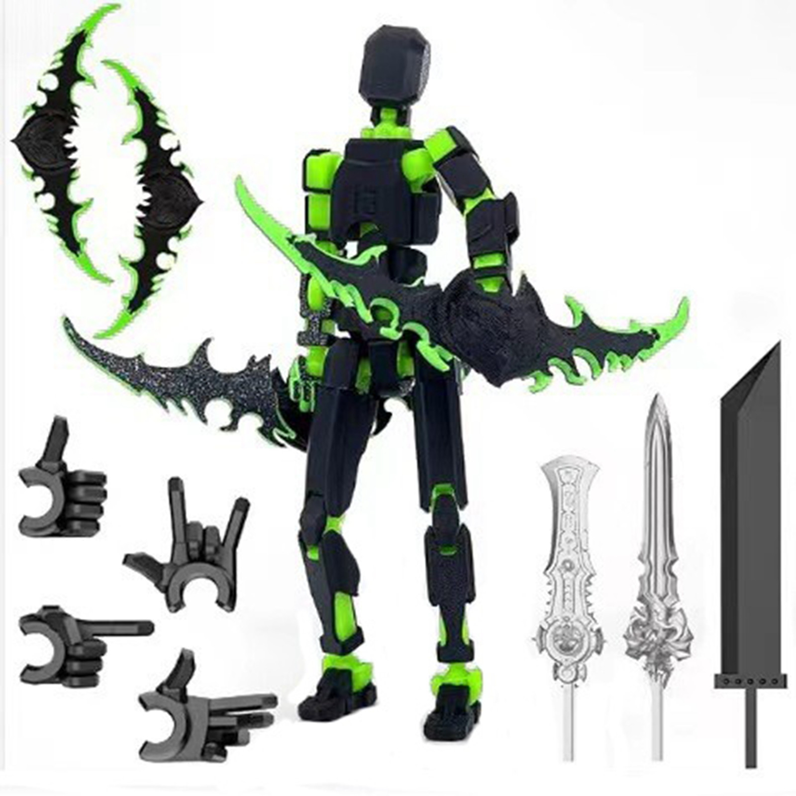 3D Printing Robot - Figurines Titan 13 avec ailes, jouets
