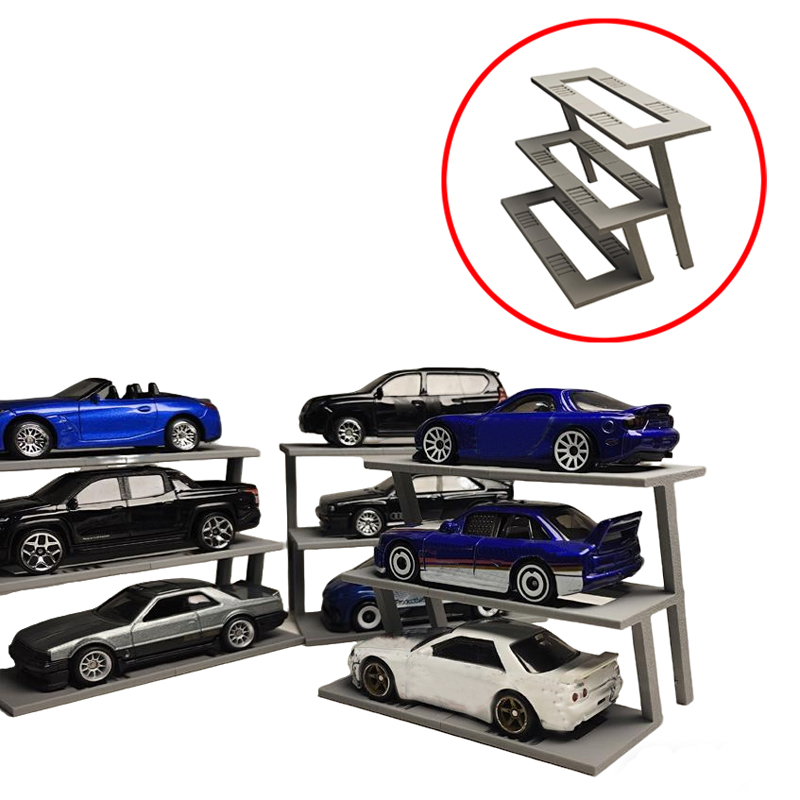 3D Printing Diecast Cars - Présentoir à plusieurs niveaux imprimé en