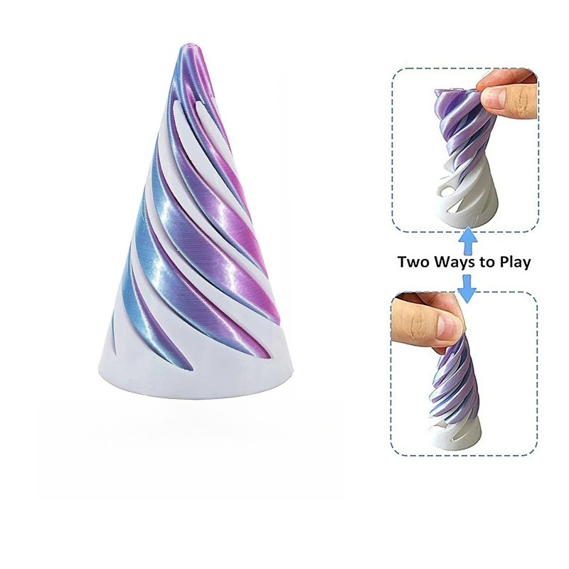3D Printing Gif - Pyramide rotative imprimée en 3D, cône