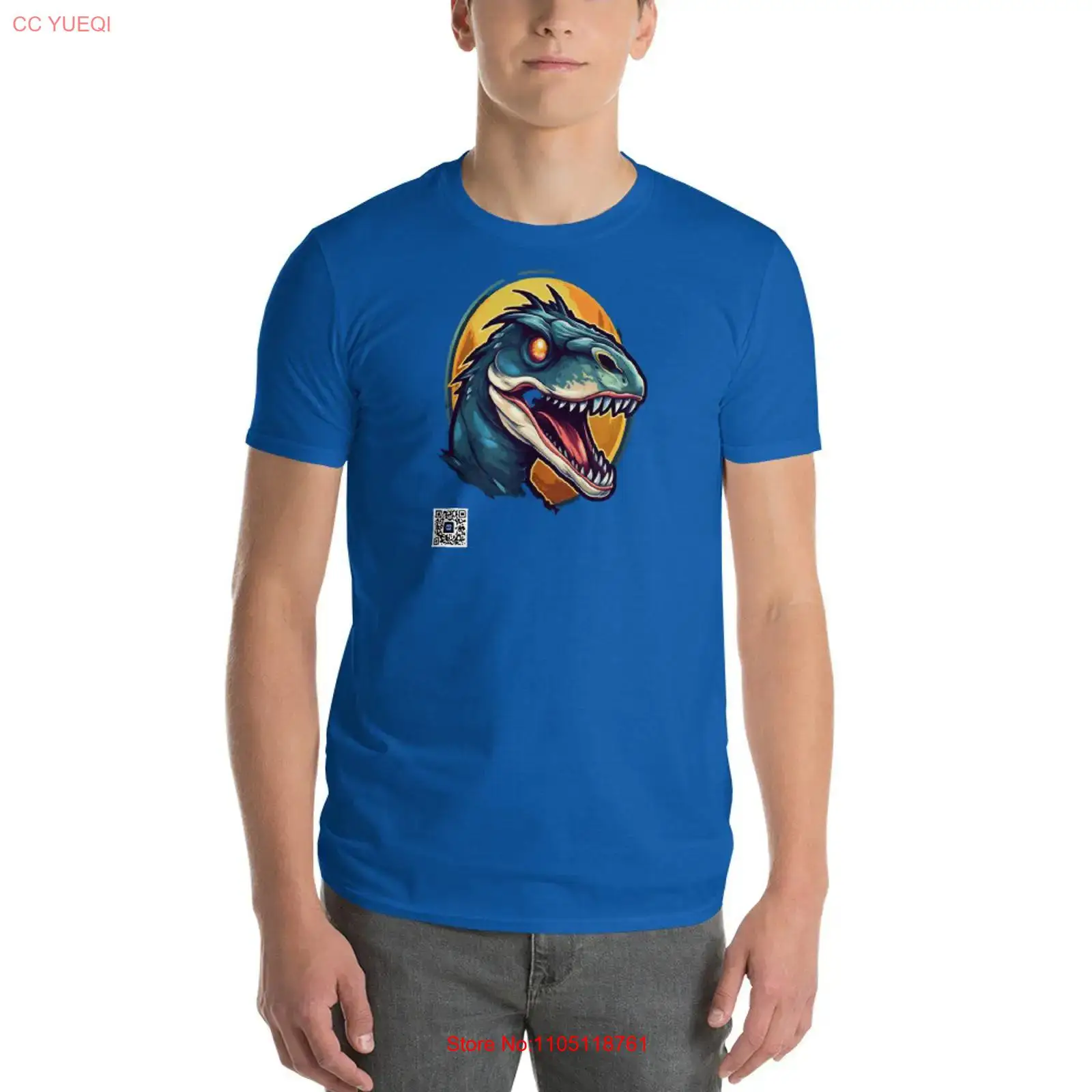 3D Printing Qr Codes - T-shirt dinosaure pour smartphone, appareil photo