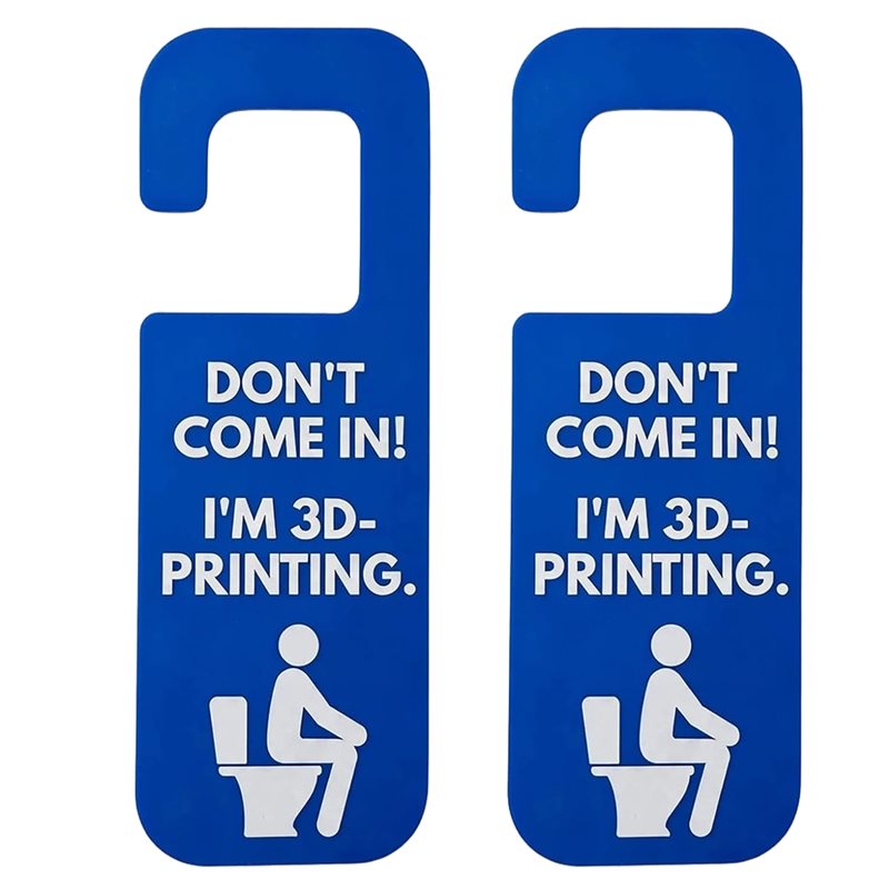 3D Printing Enthusiast - ABRU-Funny Plaque de porte imprimée en