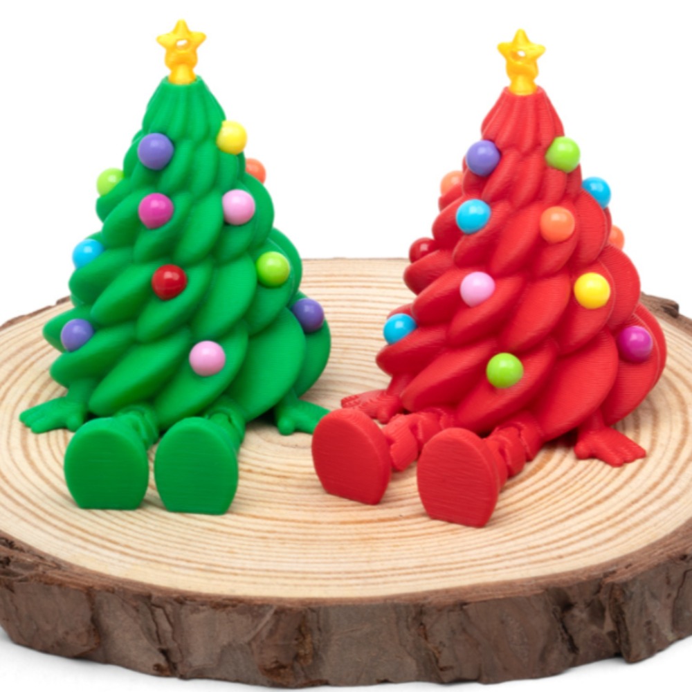 3D Printing Gif - Figurines d'arbre de Noël imprimées en