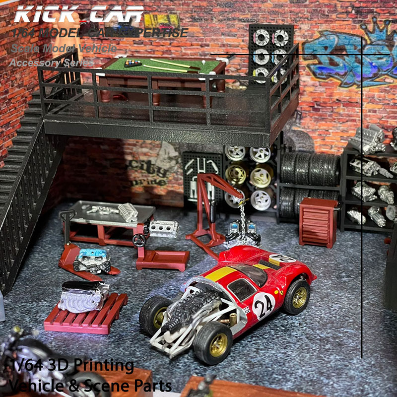3D Printing Diecast Cars - Dayu-Modèle de voiture en résine Diorama,