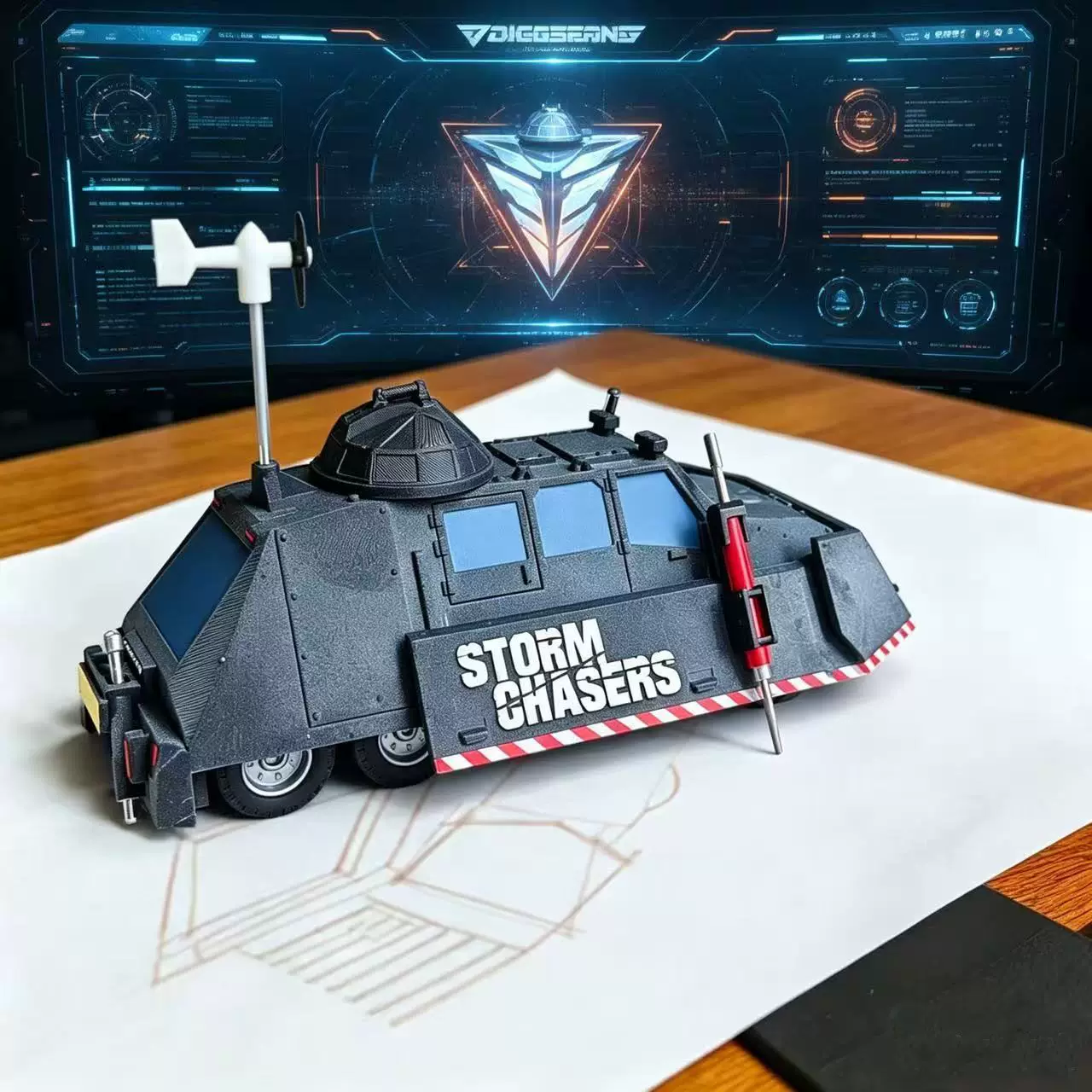 Modèle de véhicule Storm Chase - 3D Printing Diecast Cars avis et prix