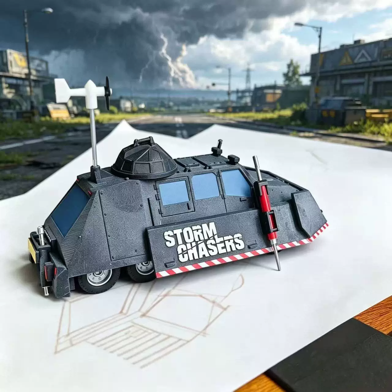 Modèle de véhicule Storm Chase - 3D Printing Diecast Cars avis et prix