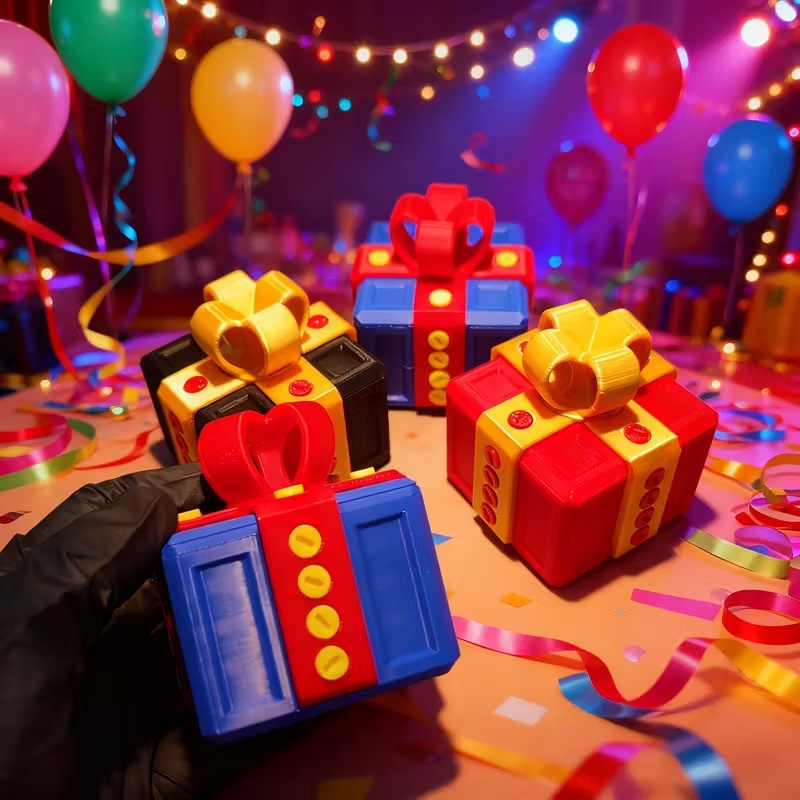 Boîte-cadeau amusante et agaça - 3D Printing Gif avis et prix