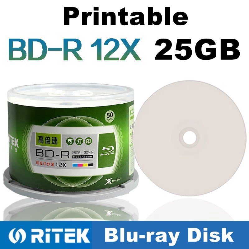 50 PCS/BOÎTE Ritek BD-R 25 Go  - 3D Printing Robot avis et prix